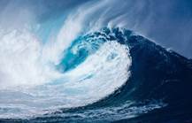 Wave, Atlantic, Pacific, Ocean, Huge, Large, Blue