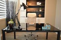 Office, Home, House, Desk, Chair, Lamp, Contemporary